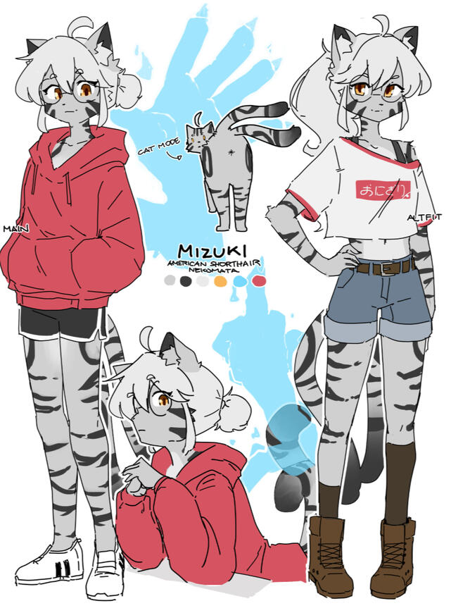 Mizuki ref sheet